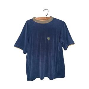 Endura Mens T Shirt Pullover Short Sleeve Crew Neck Zip‎ Pocket Navy Blue Size 3